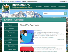 Tablet Screenshot of monosheriff.org
